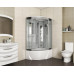 Душевой поддон Niagara Luxe 7712WL 80х120, Асимметричная, Серебро, Акрил, Стекло прозрачное