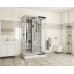 Душевой поддон Niagara Luxe 7713WR 82х120, Прямоугольная, Серебро, Акрил, Стекло прозрачное
