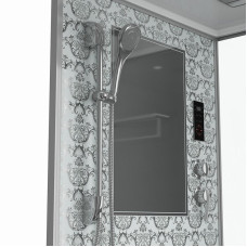 Душевой поддон Niagara Luxe 7714W 100х90, Прямоугольная, Серебро, Акрил, Стекло прозрачное