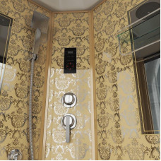 Душевой поддон Niagara Luxe 7715G 90х90, Четверть круга, Золото, Акрил, Стекло прозрачное