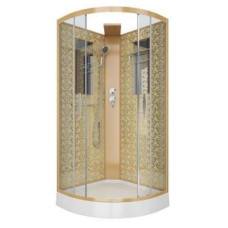 Душевой поддон Niagara Luxe 7715GBK 90х90, Четверть круга, Золото, Акрил, Стекло прозрачное