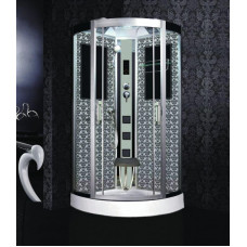 Душевой поддон Niagara Luxe 7715W 90х90, Четверть круга, Серебро, Акрил, Стекло прозрачное