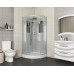 Душевой поддон Niagara Luxe 7715WBK 90х90, Четверть круга, Серебро, Акрил, Стекло прозрачное