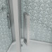 Душевой поддон Niagara Luxe 7717WBK 100х100, Трапеция, Серебро, Акрил, Стекло прозрачное