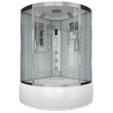 Душевой поддон Niagara Luxe 7744W 120х120, Четверть круга, Серебро, Акрил, Стекло прозрачное