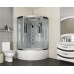 Душевой поддон Niagara Luxe 7744W 120х120, Четверть круга, Серебро, Акрил, Стекло прозрачное