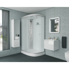 Душевая кабина Niagara Eco E120/80/13L/MT 120х80, Низкий поддон, Раздвижная, Стекло матовое, Асимметричная, Левая, Хром матовый