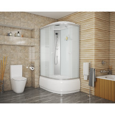 Душевая кабина Niagara Eco E120/80/40L/MT 120х80, Высокий поддон, Раздвижная, Стекло матовое, Асимметричная, Левая, Хром матовый