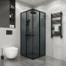 Душевое ограждение Niagara Eco NG-1009-14QT 90х90, Черный матовый, Раздвижные, Стекло тонированный, Квадратная Душевое ограждение Niagara Eco NG-1009-14QT 90х90, Черный матовый, Раздвижные, Стекло тонированный, Квадратная