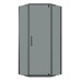 Душевое ограждение Niagara Eco NG-1010-14DT 100х100, Распашная, Стекло тонированное, Трапеция, Черный матовый