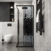 Душевое ограждение Niagara Eco NG-1010-14QBLACK 100х100, Черный матовый, Раздвижные, Стекло мозаика, Квадратная