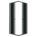 Душевое ограждение Niagara Eco NG-1010-14QT 100х100, Черный матовый, Раздвижные, Стекло тонированный, Квадратная