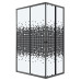 Душевое ограждение Niagara Eco NG-1012-14QBLACK 120х80, Черный матовый, Раздвижные, Стекло мозаика, Прямоугольная