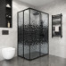Душевое ограждение Niagara Eco NG-1012-14QBLACK 120х80, Черный матовый, Раздвижные, Стекло мозаика, Прямоугольная