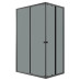Душевое ограждение Niagara Eco NG-1012-14QT 120х80, Черный матовый, Раздвижные, Стекло тонированный, Прямоугольная