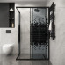 Душевое ограждение Niagara Eco NG-1018-14QBLACK 100х80, Черный матовый, Раздвижные, Стекло мозаика, Прямоугольная
