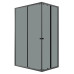 Душевое ограждение Niagara Eco NG-1018-14QT 100х80, Черный матовый, Раздвижные, Стекло тонированный, Прямоугольная