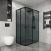 Душевое ограждение Niagara Eco NG-1018-14QT 100х80, Черный матовый, Раздвижные, Стекло тонированный, Прямоугольная