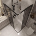 Душевая дверь Niagara Nova NG-2824-34BLACK 100х100, Черный матовый, Раздвижные, Стекло тонированный, Квадратная, Закаленное стекло