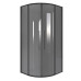 Душевая дверь Niagara Nova NG-2826-34BLACK 90х90, Черный матовый, Раздвижные, Стекло тонированный, Четверть круга, Закаленное стекло