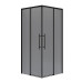 Душевая дверь Niagara Nova NG-2828-34BLACK 80х80, Черный матовый, Раздвижные, Стекло тонированный, Квадратная, Закаленное стекло