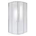 Душевая дверь Niagara Nova NG-3626-34 90х90, Хром, Раздвижные, Стекло шиншилла, Четверть круга, Закаленное стекло