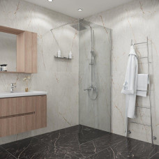Душевая перегородка Niagara Eco NG-531-80 80х190, Стекло прозрачное, Хром глянцевый