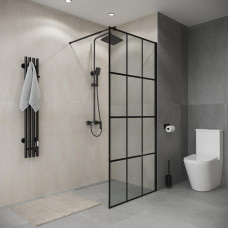 Душевая перегородка Niagara Eco NG-552-90BLACK 90х190, Стекло прозрачное, Черный матовый