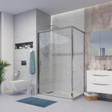 Душевая дверь Niagara Nova NG-62-13A-A70 130х70, Хром, Раздвижные, Стекло прозрачное, Прямоугольная, Не идет в комплекте