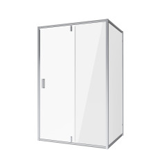 Душевая дверь Niagara Nova NG-63-11A-A80 110х80, Хром, Распашные, Стекло прозрачное, Прямоугольная, Не идет в комплекте
