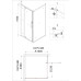 Душевая дверь Niagara Nova NG-63-9A-A100 90х100, Хром, Распашные, Стекло прозрачное, Прямоугольная, Не идет в комплекте