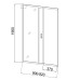 Душевая дверь Niagara Eco NG-651-9AB 90х190, Раздвижная, Стекло прозрачное, В нишу, Черный матовый