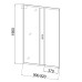 Душевая дверь Niagara Eco NG-651-9AB 90х190, Раздвижная, Стекло прозрачное, В нишу, Черный матовый