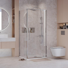 Душевая дверь Niagara Nova NG-66-8A-A90-34 80х90, Хром, Распашные, Стекло прозрачное, Прямоугольная, Закаленное стекло Душевая дверь Niagara Nova NG-66-8A-A90-34 80х90, Хром, Распашные, Стекло прозрачное, Прямоугольная, Закаленное стекло