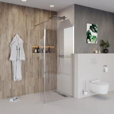 Душевая перегородка Niagara Nova NG-664-11 110х195, Стекло прозрачное, Хром