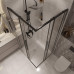 Душевая дверь Niagara Nova NG-6822-34BLACK 80х80, Черный матовый, Раздвижные, Стекло прозрачное, Квадратная, Закаленное стекло