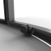Душевая дверь Niagara Nova NG-6825-34BLACK 80х80, Черный матовый, Раздвижные, Стекло прозрачное, Четверть круга, Закаленное стекло