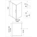 Душевая дверь Niagara Nova NG-83-11AB-A90B 110х90, Черный матовый, Распашные, Стекло прозрачное, Прямоугольная, Не идет в комплекте