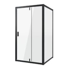 Душевая дверь Niagara Nova NG-83-8AB-A70B 80х70, Черный матовый, Распашные, Стекло прозрачное, Прямоугольная, Не идет в комплекте