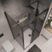 Душевая дверь Niagara Nova NG-85-14TB-TB100-34 140х100, Черный матовый, Раздвижные, Стекло тонированный, Прямоугольная, Закаленное стекло
