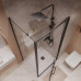 Душевая дверь Niagara Nova NG-85-9AB-A90B-34 90х90, Черный матовый, Распашные, Стекло прозрачное, Квадратная, Закаленное стекло