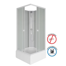 Душевая кабина Niagara Promo P100/26Q/MT/BK 100х100, Белый, Стекло матовый, Квадратная, Авс пластик