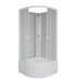 Душевая кабина Niagara Promo P80/40/MT/BK 80х80, Белый, Стекло матовый, Четверть круга, Авс пластик