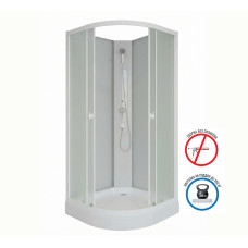 Душевая кабина Niagara Promo P90/13/MT/BK 90х90, Белый, Стекло матовый, Четверть круга, Акрил