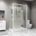 Душевой поддон Niagara Standart ST100/80/15Q/BK 100х80, Прямоугольная, Белый, Abs пластик, Стекло прозрачное