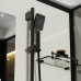 Душевой поддон Niagara Standart ST80/15Q/BL 80х80, Квадратная, Черный матовый, Abs пластик, Стекло прозрачное