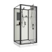 Душевой поддон Niagara Standart ST90/15Q/BL/BK 90х90, Квадратная, Черный матовый, Abs пластик, Стекло прозрачное