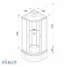 Душевая кабина Parly Bianco BETT921 90х90, Белый, Стекло белый, Четверть круга, ABS-пластик