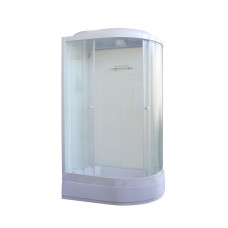 Душевая кабина Parly Bianco BM121L 80х120, Хром, Стекло белый, Угловая-асимметричная, Алюминий