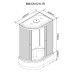Душевая кабина Parly Bianco BM121L 80х120, Хром, Стекло белый, Угловая-асимметричная, Алюминий